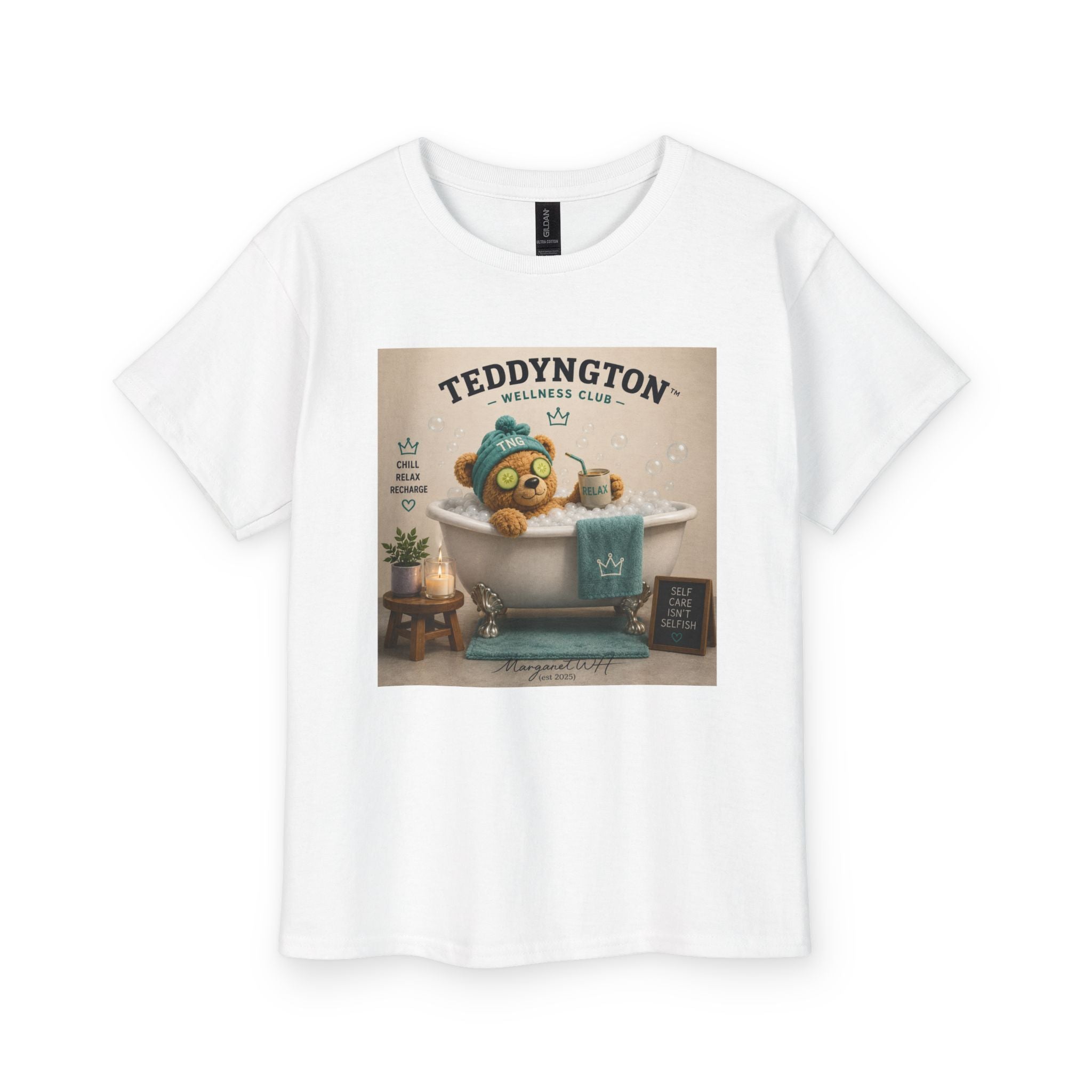 Teddyngton Wellness Club Self-Care Graphic T-Shirt