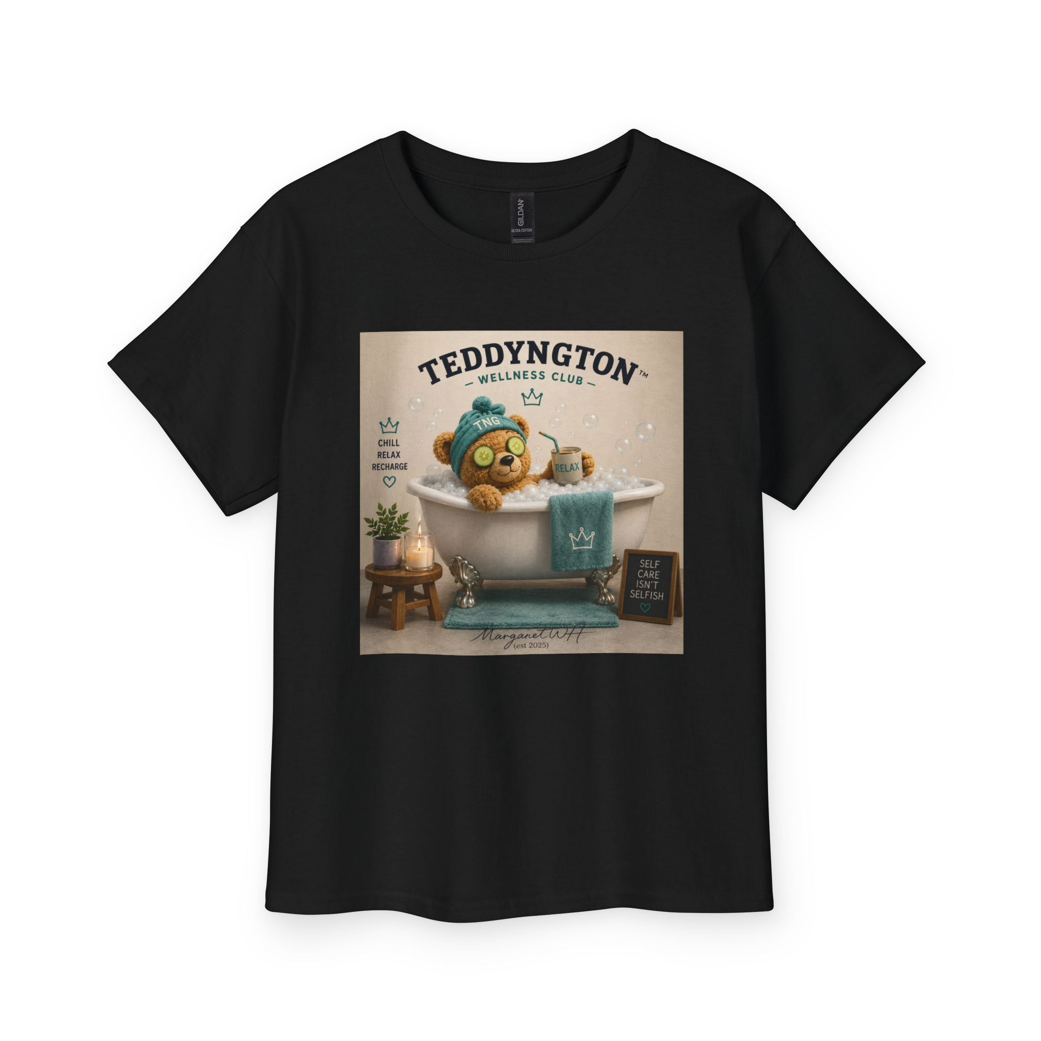 Teddyngton Wellness Club Self-Care Graphic T-Shirt