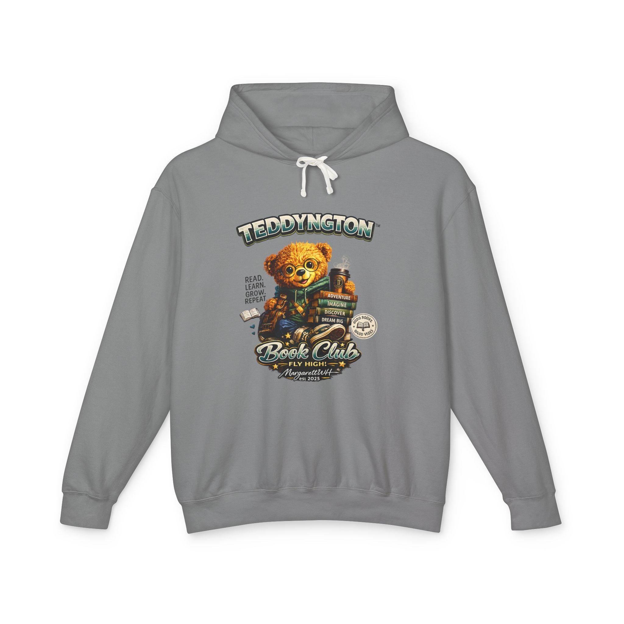 Book Lover Teddy Bear Lightweight Hoodie