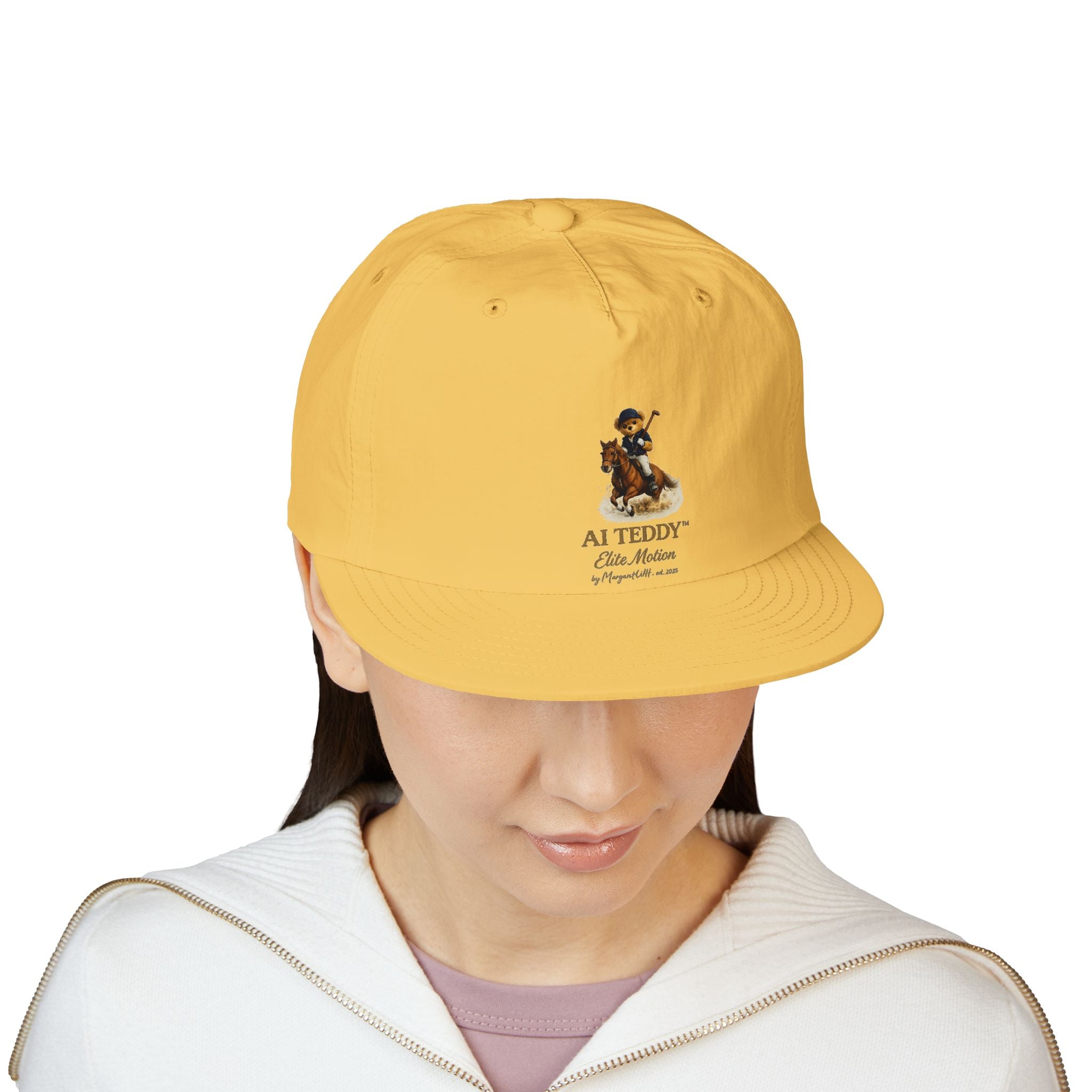 AI Teddy Equestrian Graphic Cap