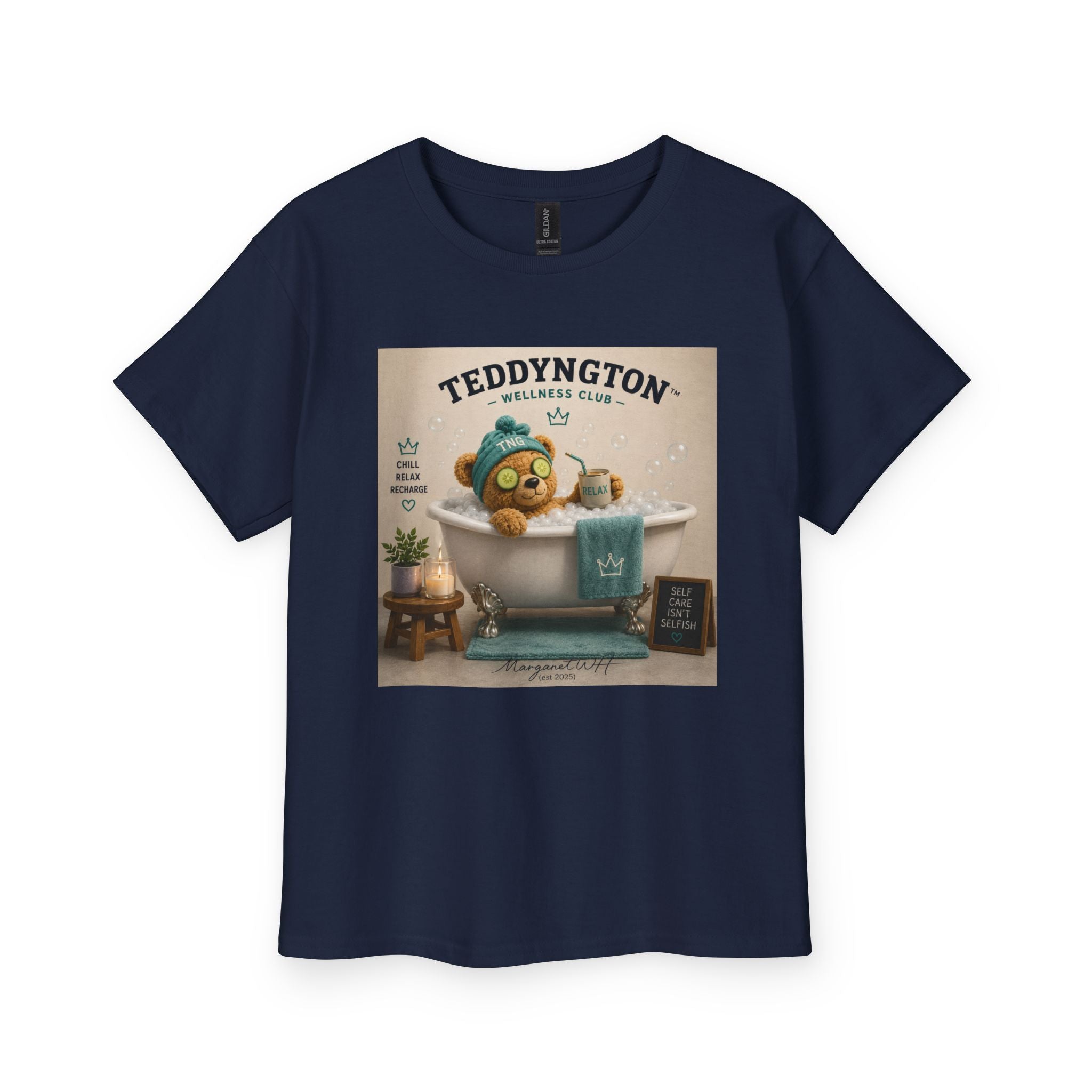 Teddyngton Wellness Club Self-Care Graphic T-Shirt
