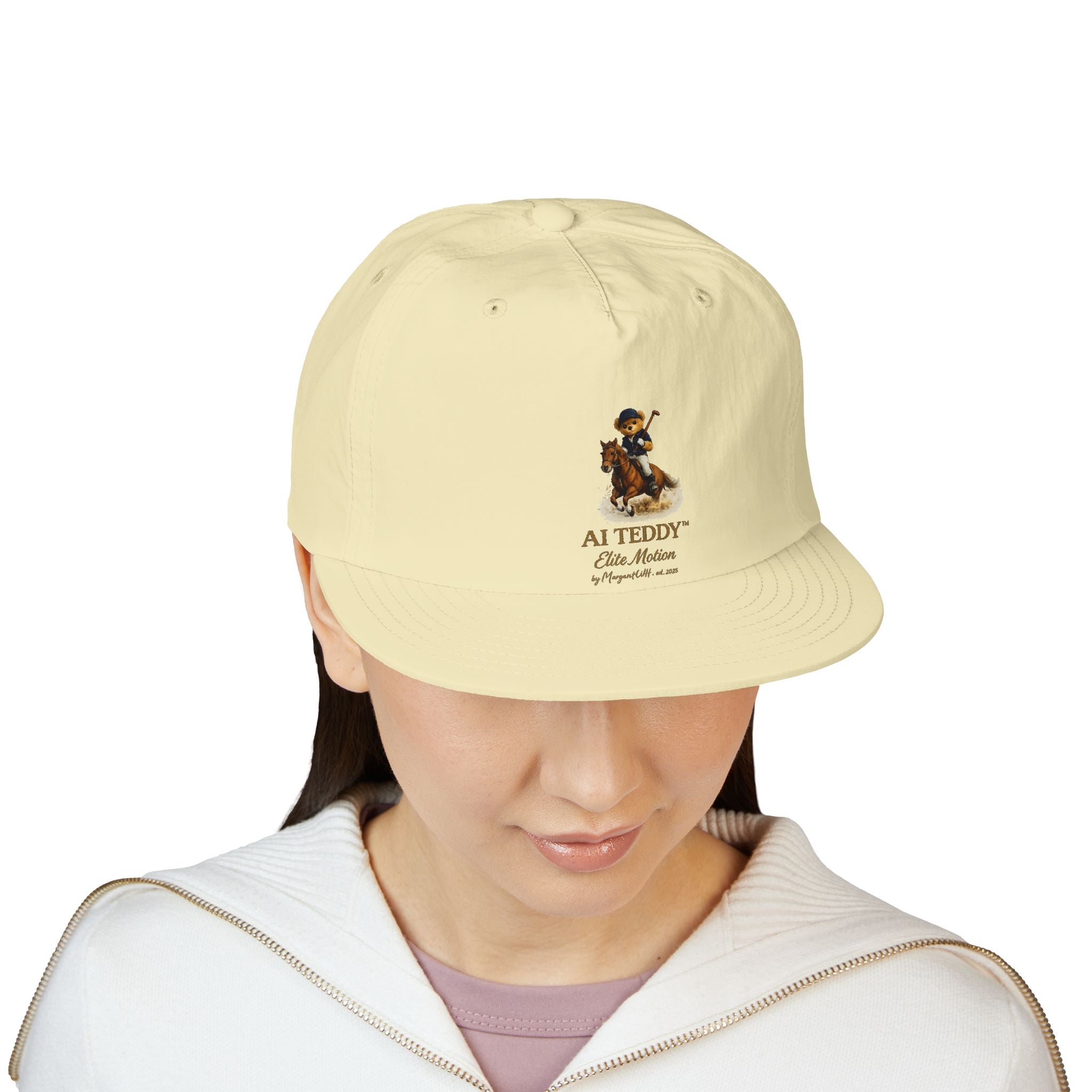 AI Teddy Equestrian Graphic Cap